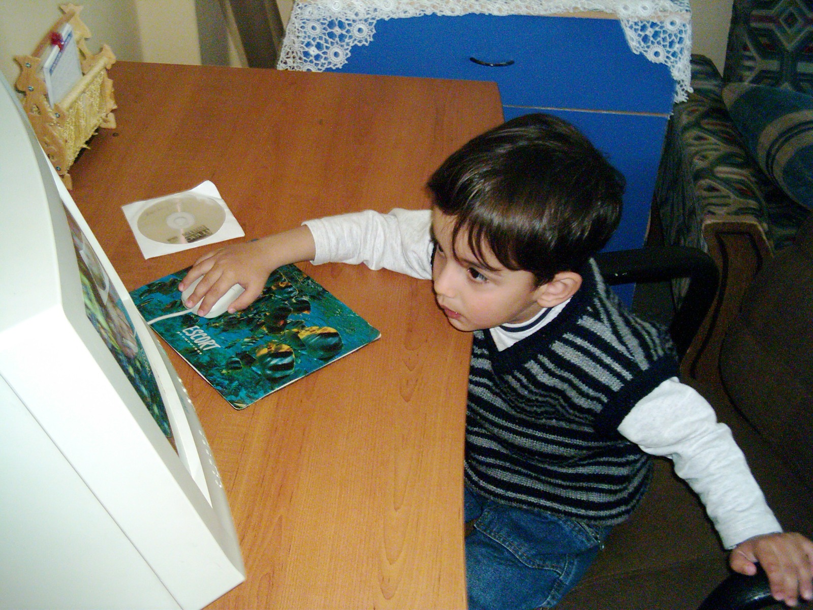 Little me with computer